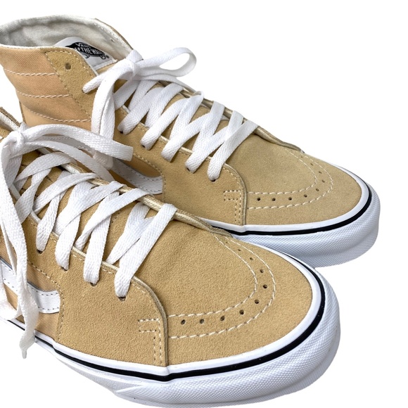 VANS Sk8-Hi Tapered Shoes Women's Suede Peach Canvas Sneakers Skate VN0A5KRUBLP - Picture 5 of 10